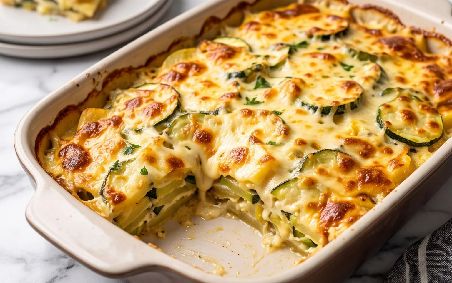 Kartoffel-Zucchini-Auflauf – so cremig & lecker