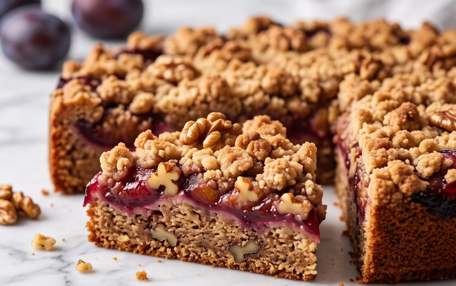 Walnuss Zwetschgenkuchen: Herbstlicher Genuss mit Zimt-Streuseln