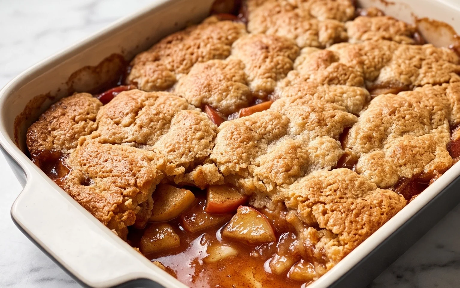Einfacher Zimt Apfel Cobbler: Wohlfühl-Dessert im Handumdrehen