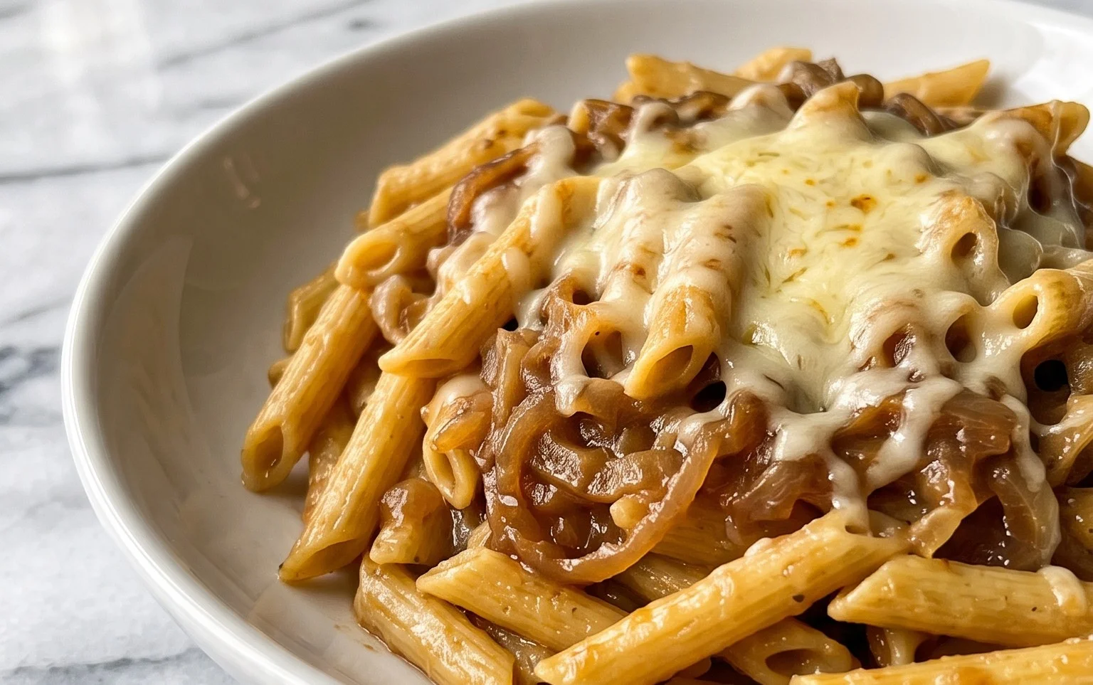 Französische Zwiebel Pasta: Herzhaft & Komfortabel