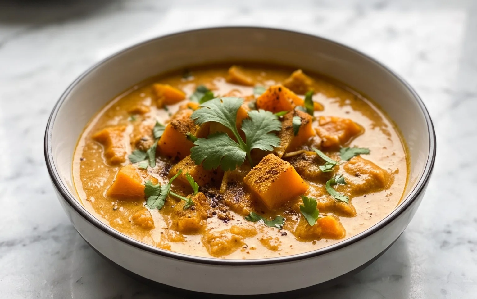Wärmendes Kürbiscurry Rezept: Cremig & aromatisch