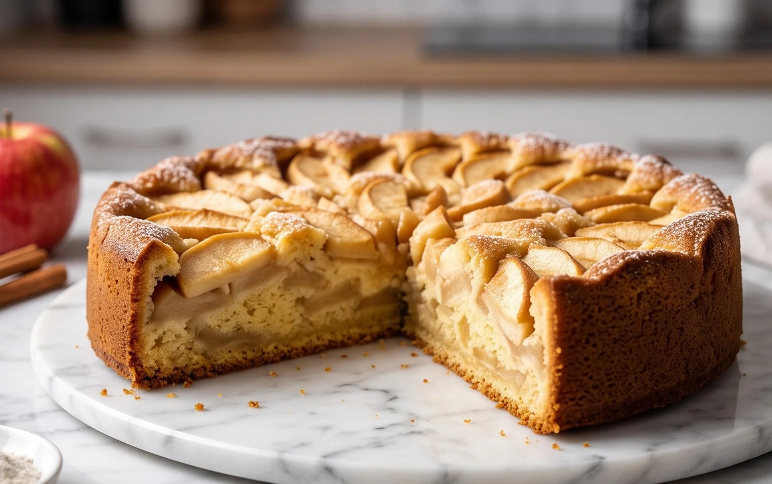 Omas Apfelkuchen: Rustikaler, saftiger German Apple Cake